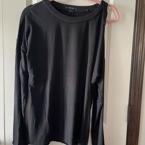Black Cold shoulder long sleeve top